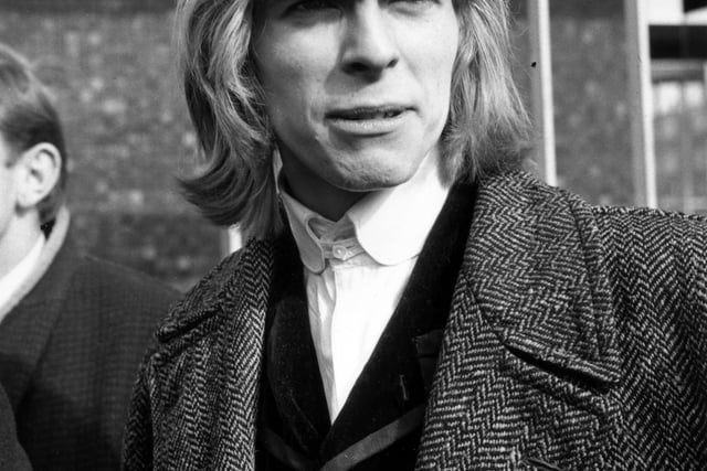 Later famous for hits such as The Jean Genie in 1972 and Let’s Dance in 1983, David Bowie, killed by liver cancer in 2016 at the age of 69, was just a teenager starting out when he played at Hawick Town Hall on April 6, 1966. (Photo by Evening Standard/Hulton Archive/Getty Images)