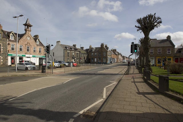 An empty Earlston town centre.