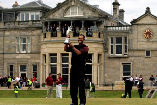 Tiger again prevailed at St Andrews for his second Open crown, five shots ahead of runner-up Colin Montgomerie, a home favourite with the Scottish crowds.