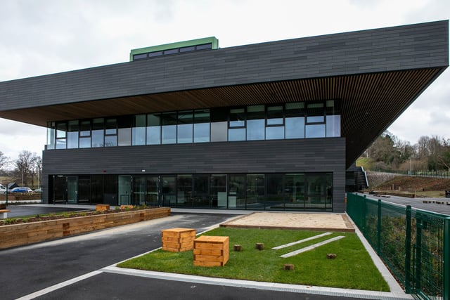The new Jedburgh Grammar Campus nears completion as the key is handed over to Scottish Borders Council.