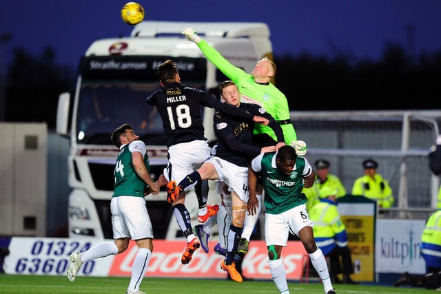 Falkirk piled on the pressure to Conrad Logan in the second half.