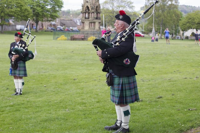 Members of Hawick Scouts Pipe Band play in Denholm at 3pm.