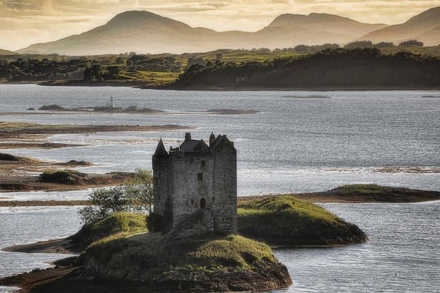 This castle sits on a little islet in Argyll with a low-tide required to reach it. The tower house became famous after appearing in Monty Python and the Holy Grail.