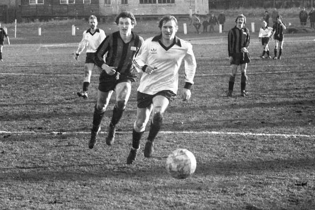 Colin Downie on the charge against Inverurie in 1980