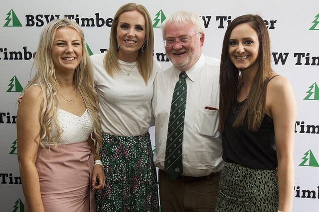 Former club Chairman Ross Cameron with Keelan Solley, Susan McConnell and Sarah Turnbull