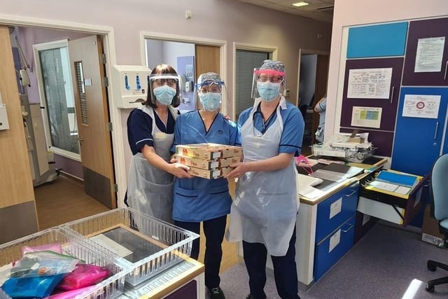 Nurses at the BGH were given 100 free pizzas to enjoy on shift from Galashiels restaurant Paolo's Italian.