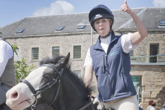 Megan Wilson was confident in the saddle at Hawick bmcb 60