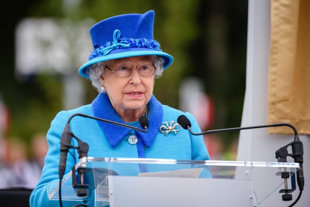 The Queen at Tweedbank. (Photo: Leon Neal/AFP via Getty Images)