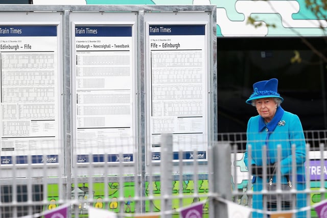 The Queen at Tweedbank.  (Photo by Chris Jackson/Getty Images)