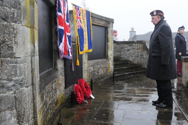 Dougie Turnbull pays his respects at Selkirk. Photo: Grant Kinghorn