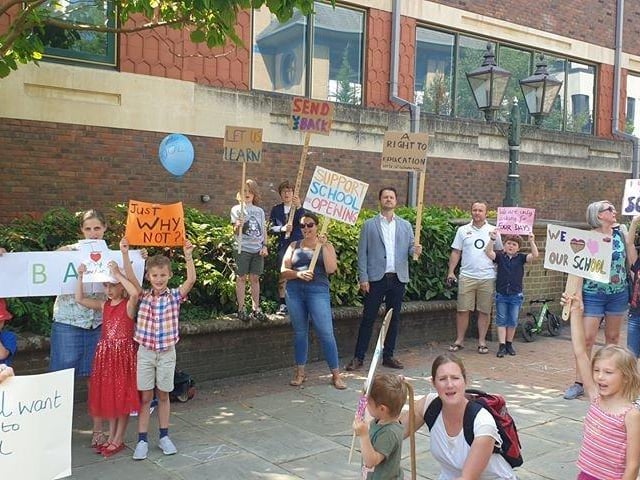 The scene of the protest. Photo: Tara Louise Molkenthin
