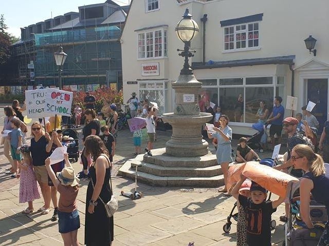 The scene of the protest. Photo: Tara Louise Molkenthin