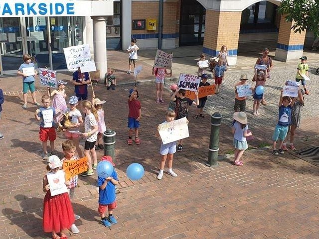 The scene of the protest. Photo: Tara Louise Molkenthin