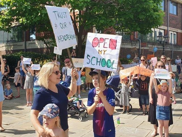 The scene of the protest. Photo: Tara Louise Molkenthin
