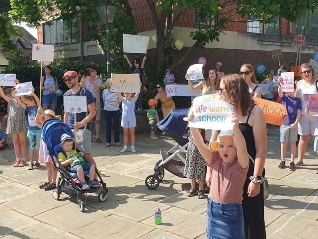 The scene of the protest. Photo: Tara Louise Molkenthin