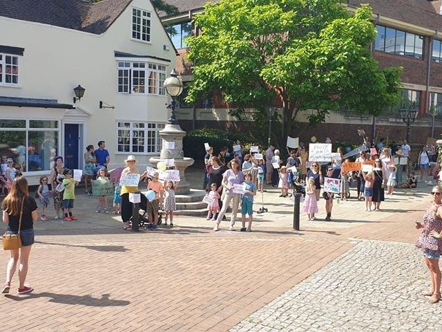 The scene of the protest. Photo: Tara Louise Molkenthin