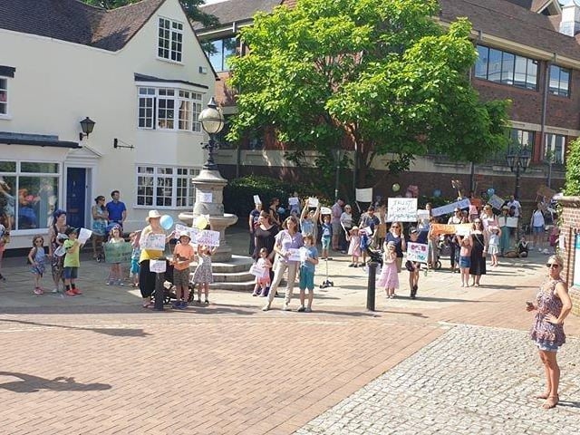 The scene of the protest. Photo: Tara Louise Molkenthin