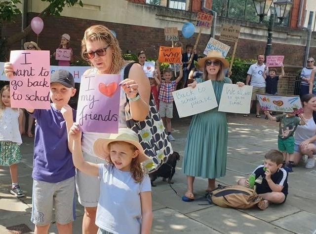 The scene of the protest. Photo: Tara Louise Molkenthin