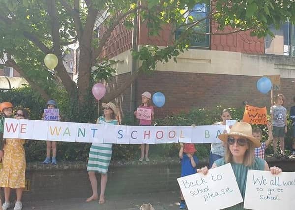 The scene of the protest. Photo: Tara Louise Molkenthin