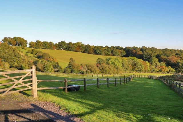 Beyond the principal gardens are the equestrian facilities including a stable block with three stables, tack room, hay barn, double garage and substantial implement store.