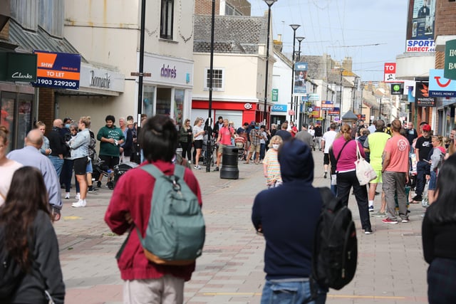 As shops reopened, the town centre burst into life