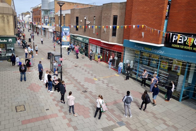 As shops reopened, the town centre burst into life