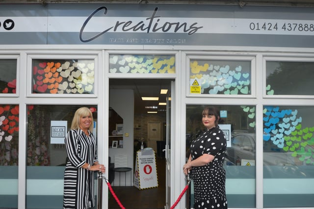Creations Hair and Beauty Salon getting ready to reopen to the public on July 4 2020.

Owners Lesley Harding (left) and Laura Bates. SUS-200107-105120001