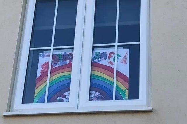 Rainbows on windows gave children trails to follow on rare trips out