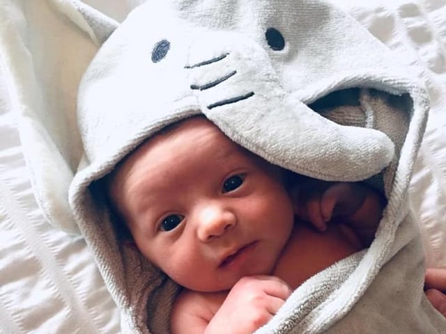 Eastbourne lockdown baby Poppy Lorraine Sherwen, was born on April 24