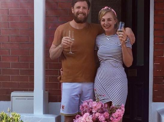 Neighbours threw a lockdown wedding surprise for Alex Buckwell and David Collie, whose big day had been cancelled