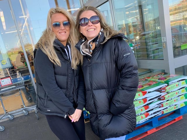 Kerry Brennan and Nisha Flowers delivered free hot meals to those in need