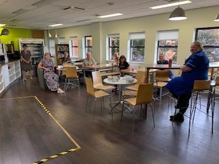 Public Health Infection Prevention Control Team supporting care homes as part of the Covid 19 response. Julie Fraser, Clare Etches, Polly Spears, Anna Sen Sarah Ward. Louise Tarplee