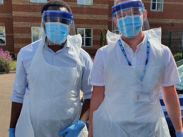 Nurses Joe Tandi and Ali Talbot supporting patients