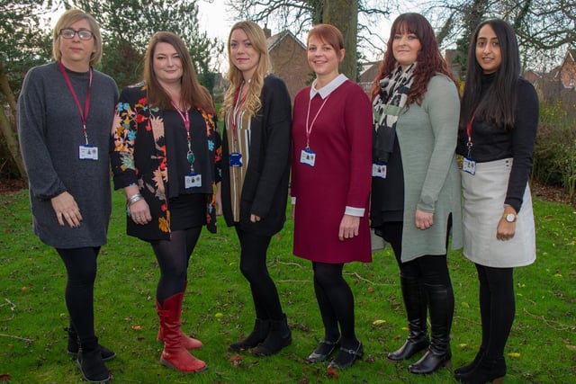 The Police, Fire and Crime Commissioners Early Intervention Team have been working throughout lockdown, supporting 77 families  140 children and young people  across Northamptonshire who are experiencing difficulties such as domestic violence, addiction or potential exclusion from school.  Pictured are Augusta Ryan, Lucy Spencer, Vanessa Barnett-Wood, Gaynor Raybould, Kelly Crockett and Dharmista Yadev