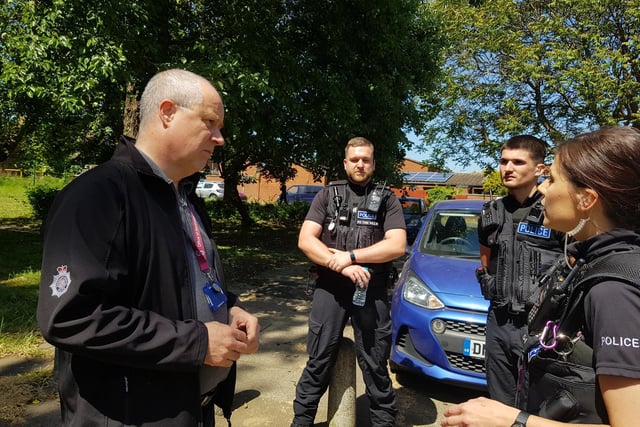 Police, Fire and Crime Commissioner Stephen Mold joined Sergeant Beth Curlett and members of the Northampton Neighbourhood Policing Team for a multi-agency day of action on Northamptons St Davids Ward.