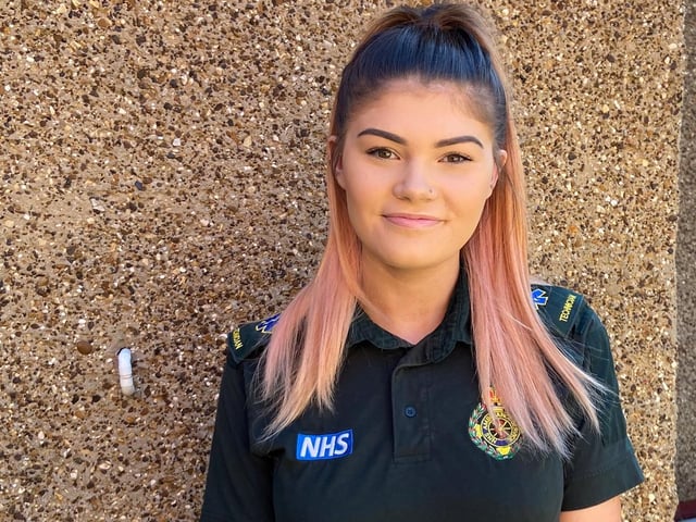 Paramedic Science students Felicity Hubbard and Anna Leitch, pictured, became Technicians receiving payment during lockdown and spoke about their experiences.