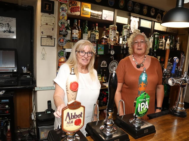 Eve Jackson and Jenny Walker from The Horseshoe in Wliby