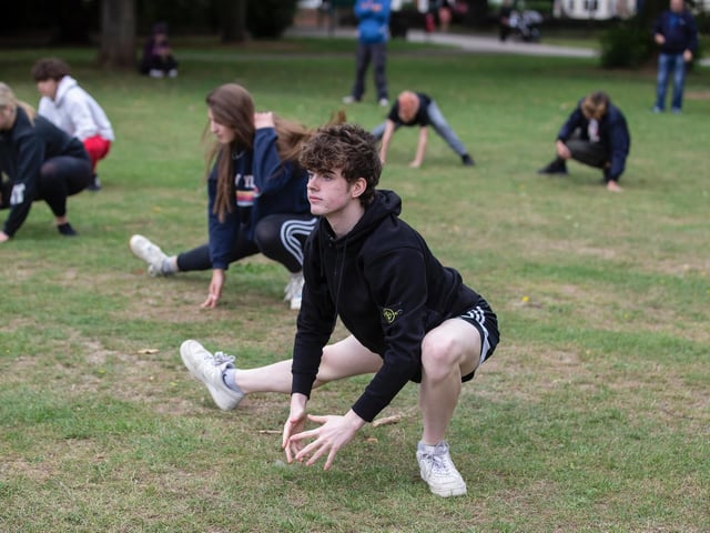 Participants were socially distanced. Photo: Kirsty Edmonds.