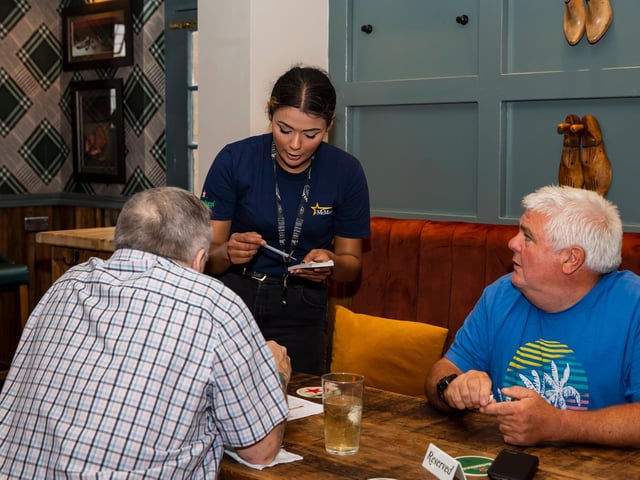 Waitress service has also been implemented to stop punters standing at the bar. Photo: Leila Coker.