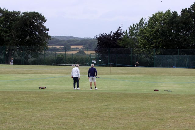 The Uckfield Anderida Cricket Club pitch at Victoria Pleasure Ground has been the venue for a different game over the past few days / Picture: Ron Hill - Hill Photographic