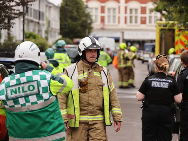 Emergency services on the scene