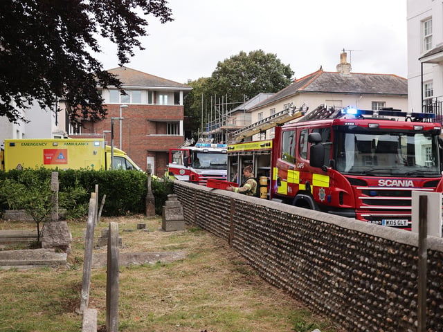 Emergency services on the scene