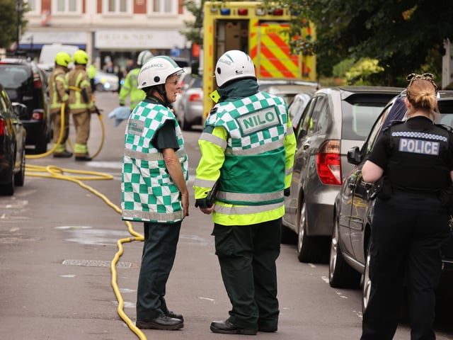 Emergency services on the scene