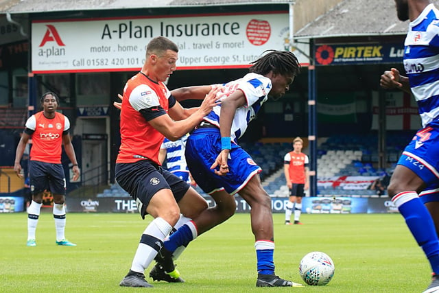 Early appeals for a penalty turned down as the defender had a torrid time with Luton were sliced open time and time again. Part of the debacle for Readings second, as his weak clearance was pounced upon by Meite.