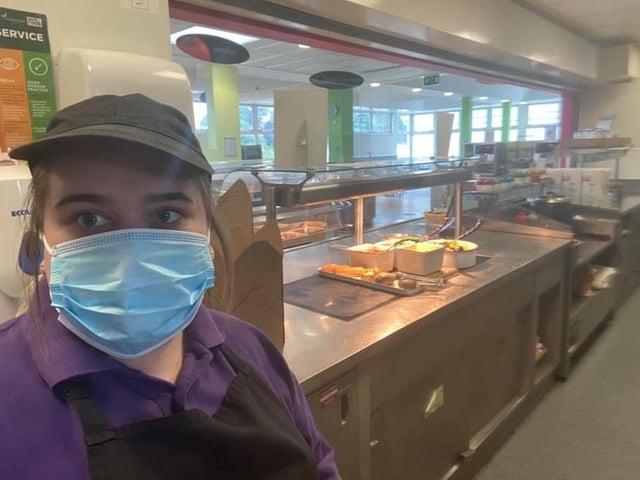 Georgina Carvin said thanks to the staff at Worthing Hospital's Spice of Life Restaurant 'who have worked so hard serving all the NHS staff throughout Lockdown including my daughter, Alice Carvin'. SUS-200707-104759001