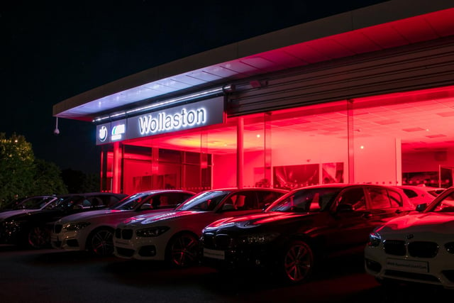 Wollaston BMW got involved in the Light It Up Red campaign. Photo: Leila Coker