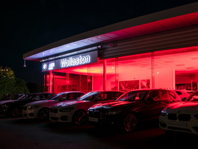 Wollaston BMW got involved in the Light It Up Red campaign. Photo: Leila Coker