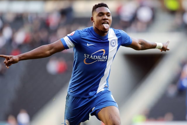 5th. BRITT ASSOMBALONGA. Posh years: 2013-14. Posh starts: 41. Posh goals: 23. GPG ratio: 1.78.
Assombalonga scored 33 goals in his one full season with Posh. He was as likely to score from outside the area as he was from inside it. Assombalonga was rapid, strong and could finish with either foot. Fired Posh to the League One play-offs, but was soon on his way to Nottingham Forest for £5.5 million.