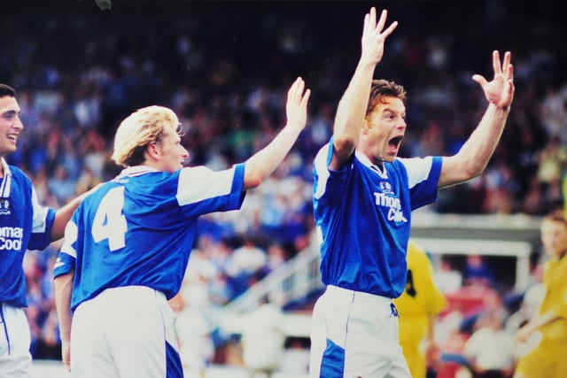 18th SEAN FARRELL. Posh years: 1994-97. Posh starts: 49. Posh goals: 20. GPG ratio: 2.45. 
Well who would have though this centre-forward’s goals-per-game record  for Posh was better than 92 Wembley heroes Tony Adcock (a goal every 3.06 starts) and Ken Charlery (a goal every 3.09 starts)? Honest endeavour was what you got from Farrell following a £120k move from Fulham. Injuries and the arrival of Barry Fry ended his Posh career.
