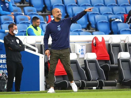 5-0 win at Brighton secured second place for Pep's team